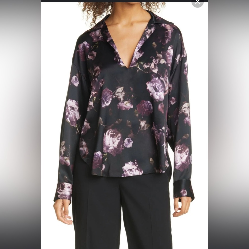 Vince silk popover blouse NWT